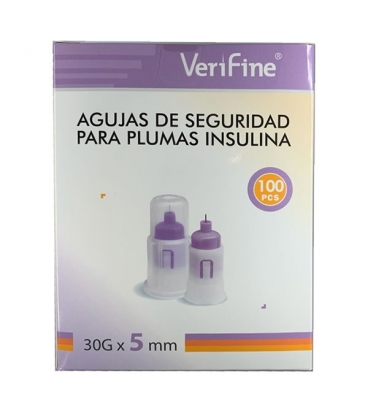 Agujas de Seguridad Verifine - 30G/ 5mm (100 unidades)