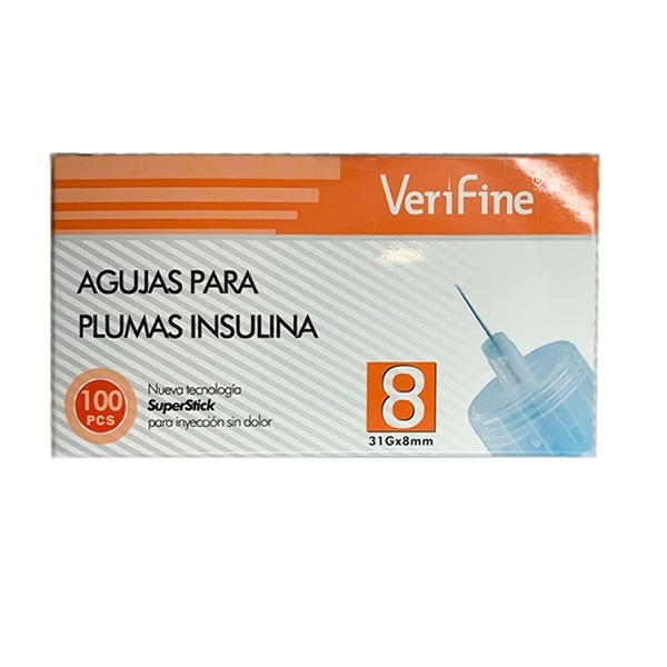 Agujas para Plumas de Insulina Verfine - 31GX8mm