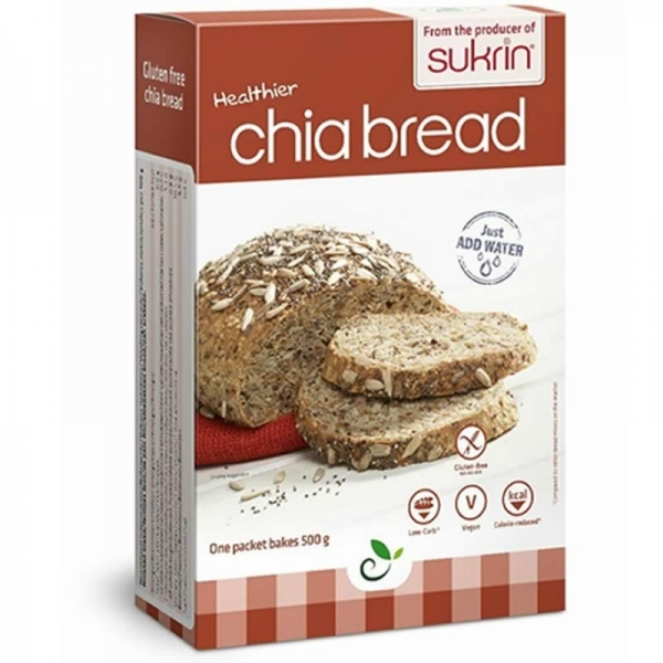 Sukrin - Pão preparado de Chia e Cânhamo