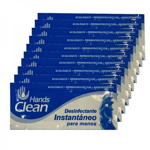 Hands Clean - Desifenctante alcohol monodosis (pack 10)