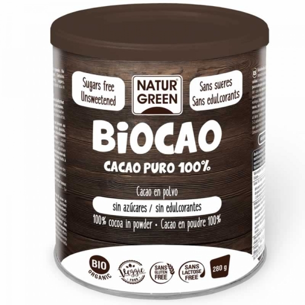 Cacao soluble Biocao Puro Naturgreen, 280 g