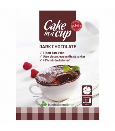 Bizcocho en Taza de Chocolate Negro Sukrin