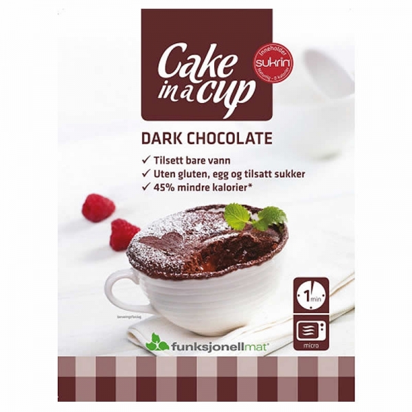 Sukrin - Bolo de esponja na xícara de Chocolate Escuro