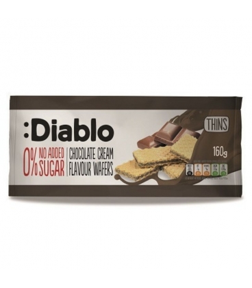 Barquillo con crema de chocolate sin Azúcar : Diablo
