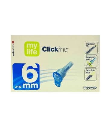 Agujas Mylife Clickfine 6mm/31G