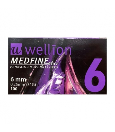 Agujas Wellion Medfineplus 6mm/31G/0,25mm