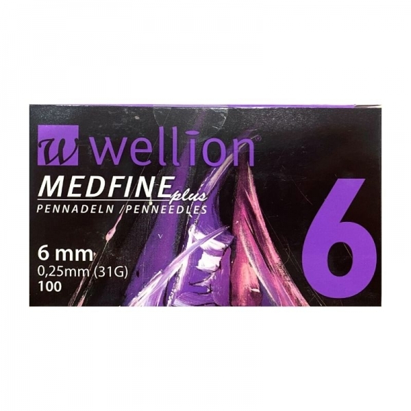 Agujas Wellion Medfineplus 6mm/31G/0,25mm