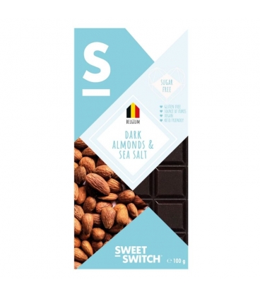Chocolate Belga oscuro con almendras y sal marina - Sweet Switch