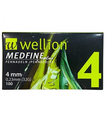 Agujas Wellion Medfineplus 4mm/32G/0,23mm