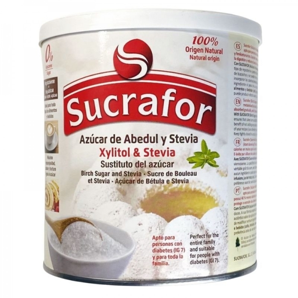 Sucrafor - Azúcar de abedul con stevia (500g)