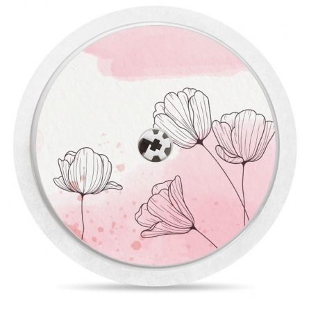 Pegatina Sticker para Freestyle Libre® -Flores Pastel [17]