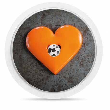 Pegatina Sticker para Freestyle Libre® - Corazón Naranja [27]