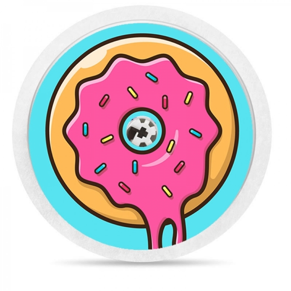 Pegatina Sticker para Freestyle Libre® - Donut rosa y azul [52]