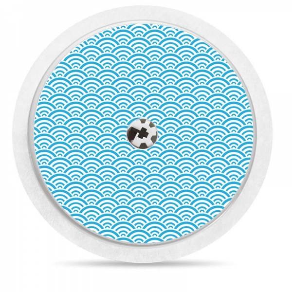 Pegatina Sticker para Freestyle Libre® - Ondas azul turquesa [75]