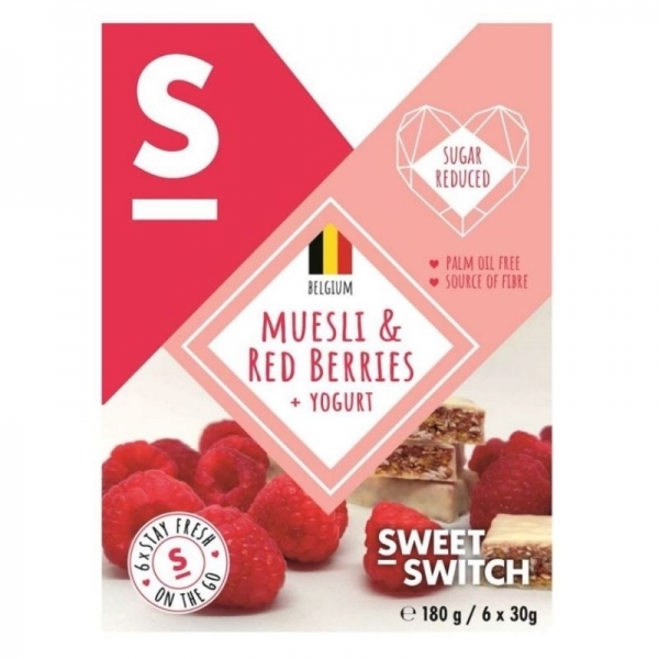 Barritas Muesli Bayas rojas y Yogurt - Sweet Switch (6 unidades)