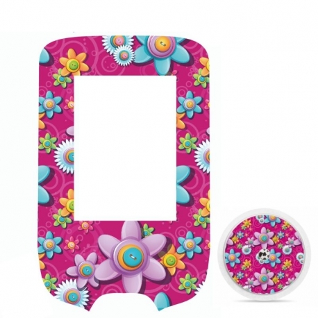 Sticker for Glucometer Freestyle Libre® -  Small flowers [307]
