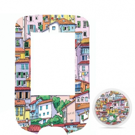 Sticker for Glucometer Freestyle Libre® -   little houses [311]