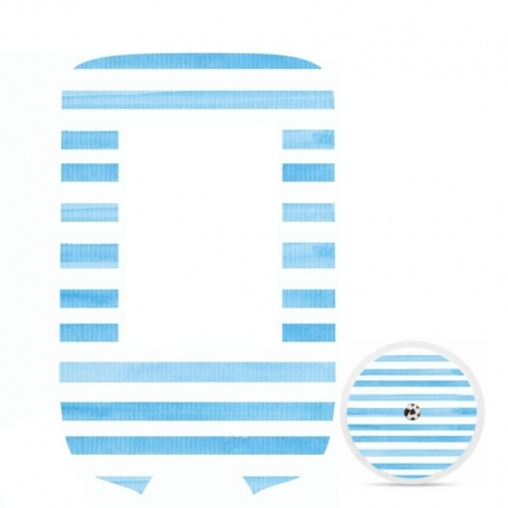 Freestyle Free Glucometer Sticker® - Blue stripes [321]