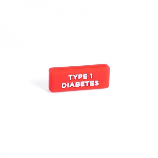 Diabetes tipo 1 do identificador para relógio vermelho