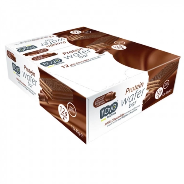 Novo Nutrition - Barquillo de chocolate con leche (Pack x12)