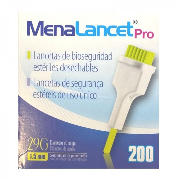 Lancetas de Seguridad MenaLancet Pro 29G/1.5mm