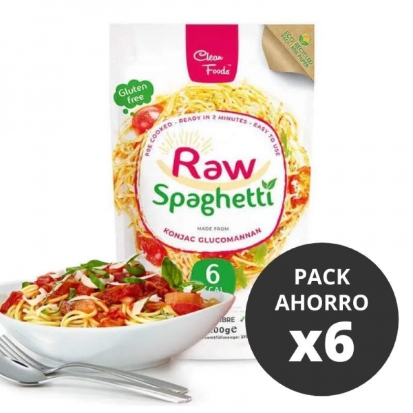 Raw Pasta - Spaghetti Konjac (Pacote de Poupança x6)