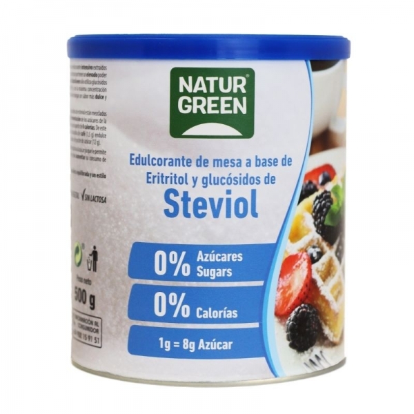 Edulcorante de Eritritol y glucósidos de Steviol - Naturgreen (500 g)