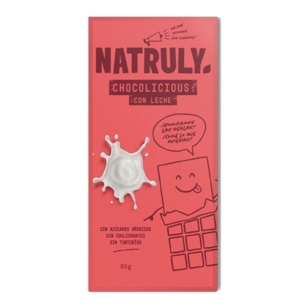 Natruly - Chocolate con leche sin azúcar