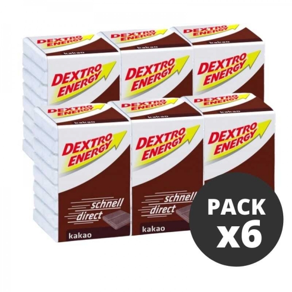 pacote de energia Dextro - 6 cubos de cacau