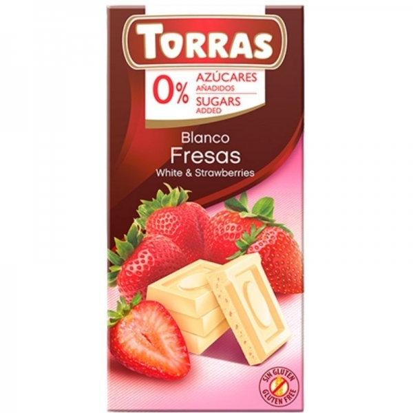 Chocolates Torras - Chocolate Blanco con fresas
