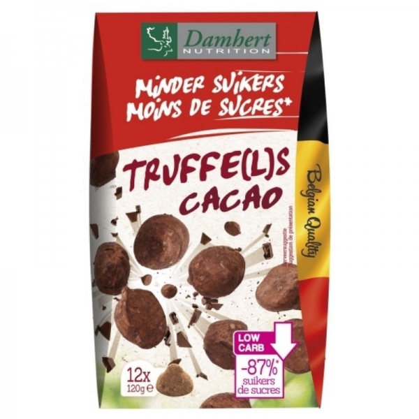 Damhert - Trufas de chocolate belga bajas en azúcar