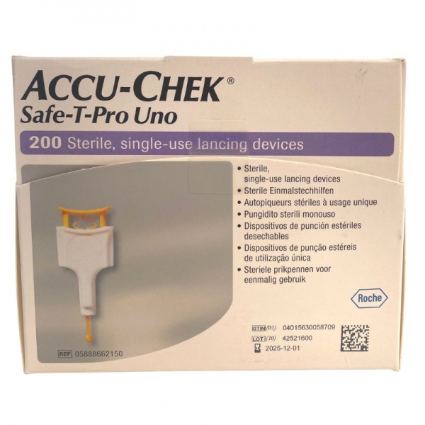 Accu-Chek Safe T Pro Uno Lancetas de seguridad 