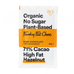 Funky Fat Choc - Chocolate negro con avellanas +MCT sin azúcar