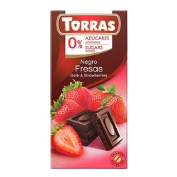 Dark chocolate with strawberries