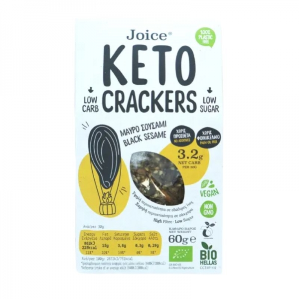 Joice Foods - Crackers Keto con sésamo negro
