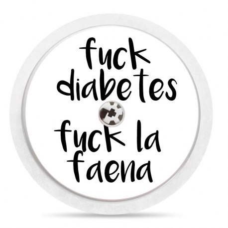 Pegatina Sticker para Freestyle Libre® - Fuck Diabetes Fuck La Faena [127]