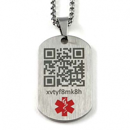 Codylife - Chapa identificativa Diabetes QR