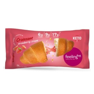 feeling ok - Protein Croissant Filled with Strawberry Cream