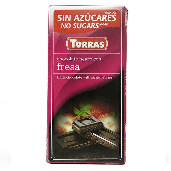 Chocolate Torras Negro con Fresas